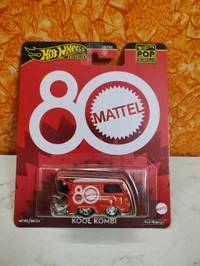 Ultimate Throwback: Limited Edition Hot Wheels 80th Anniversary VW Kool Kombi – Metal Collectible with Real Riders® & Ruby Red Deco