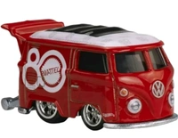 Ultimate Throwback: Limited Edition Hot Wheels 80th Anniversary VW Kool Kombi – Metal Collectible with Real Riders® & Ruby Red Deco