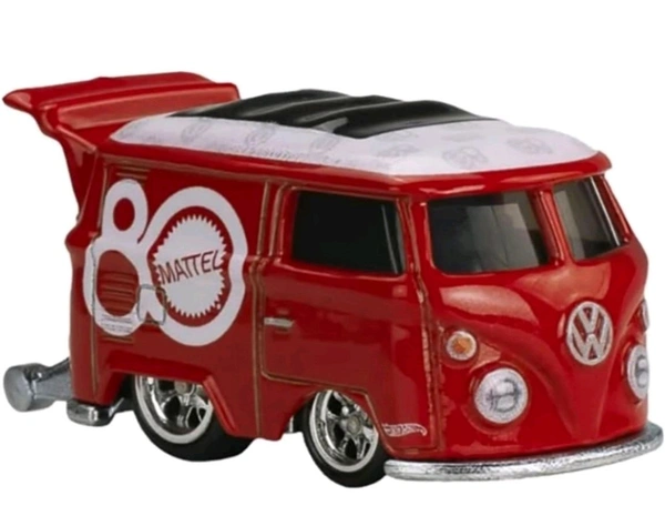 Ultimate Throwback: Limited Edition Hot Wheels 80th Anniversary VW Kool Kombi – Metal Collectible with Real Riders® & Ruby Red Deco