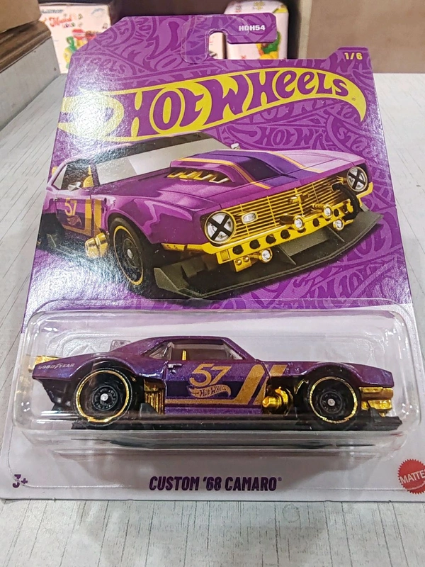 Hot Wheels 1:64 Scale| 57th Anniversary Purple and Gold Series|Custom '68 Camaro|1/6