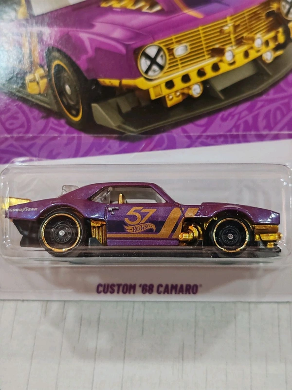 Hot Wheels 1:64 Scale| 57th Anniversary Purple and Gold Series|Custom '68 Camaro|1/6