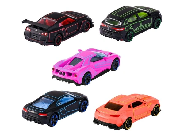 MAJORETTE Majorette | Light Racer Giftpack| Audi R8 Coupe | Chevrolet Camaro | Nissan GT-R Nismo GT3 | Ford GT | Renault Megane R.S. | Set of 5