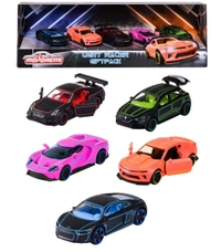 MAJORETTE Majorette | Light Racer Giftpack| Audi R8 Coupe | Chevrolet Camaro | Nissan GT-R Nismo GT3 | Ford GT | Renault Megane R.S. | Set of 5