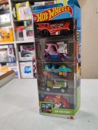 Hot Wheels HW FUN PARK  Pack of 5 ( BUMP AROUND™ | LOOPSTER™ | COOL-ONE | LOCO MOTORIN' | TEE'D OFF 2)