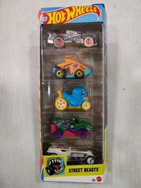 Hot Wheels STREET EASTS Pack of 5 ( DUCK N' ROLL | HOTWEILER™ | VAMPYRA™ | RATICAL RACER | PIRANHA TERROR™ )