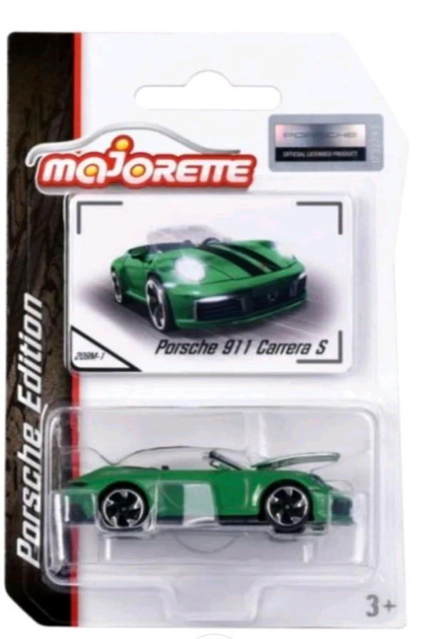 Majorette | Porsche 911 Carrera S | Diecast Car Model | Dark Green |1:64 Scale