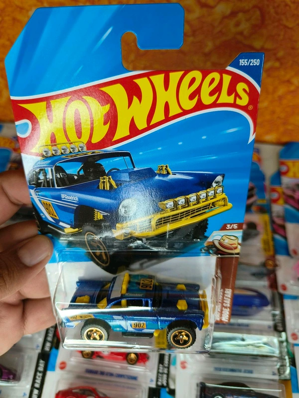 Hot Wheels 1:64 Scale | BIG-AIR | Safari Mode | Blue Yellow | Case M | 155/250