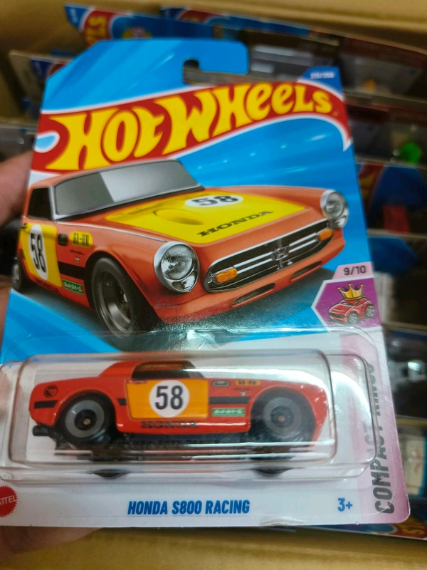 Hot Wheels 1:64 Scale | HONDA S800 RACING | Compact Kings | Orange | Case L Treasure Hunt | 212/250