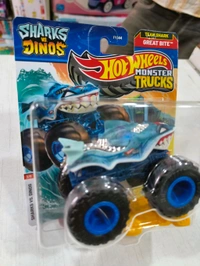 GREAT BITE | SHARKS VS. DINOS | TEAM SHARK | HOT WHEELS MONSTER TRUCKS 1:64 SCALE | FYJ44