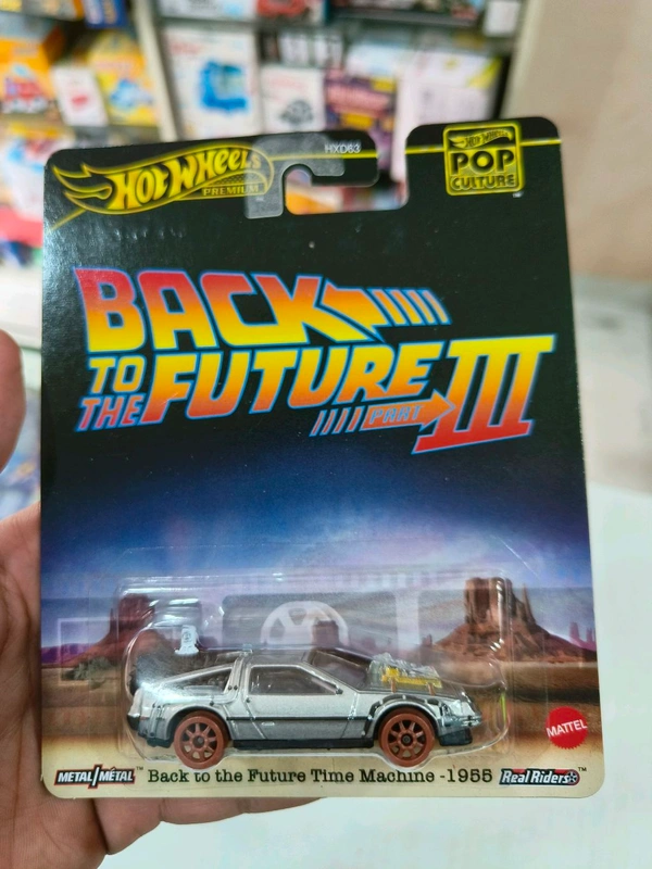 HOTWHEELS Hotwheels Premium 2025 | BACK TO THE FUTURE TIME MACHINE -1955 | BACK TO THE FUTURE PART III | REAL RIDERS | Pop culture | HXD63