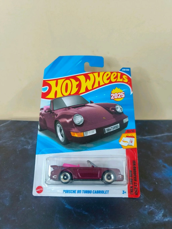 Hot Wheels PORSCHE 911 TURBO CABRIOLET | Then And Now | Amethyst Metallic | 10/10 | 239/250