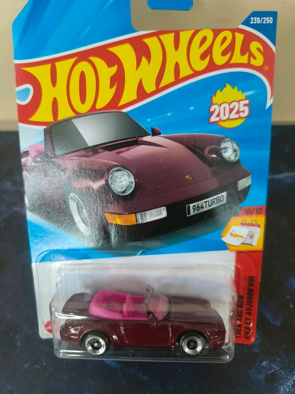Hot Wheels PORSCHE 911 TURBO CABRIOLET | Then And Now | Amethyst Metallic | 10/10 | 239/250