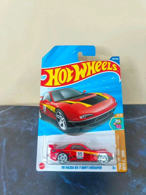 Hot Wheels '95 MAZDA RX-7 DRIFT | '70s vs '90s | Red | 9/10 | 163/250