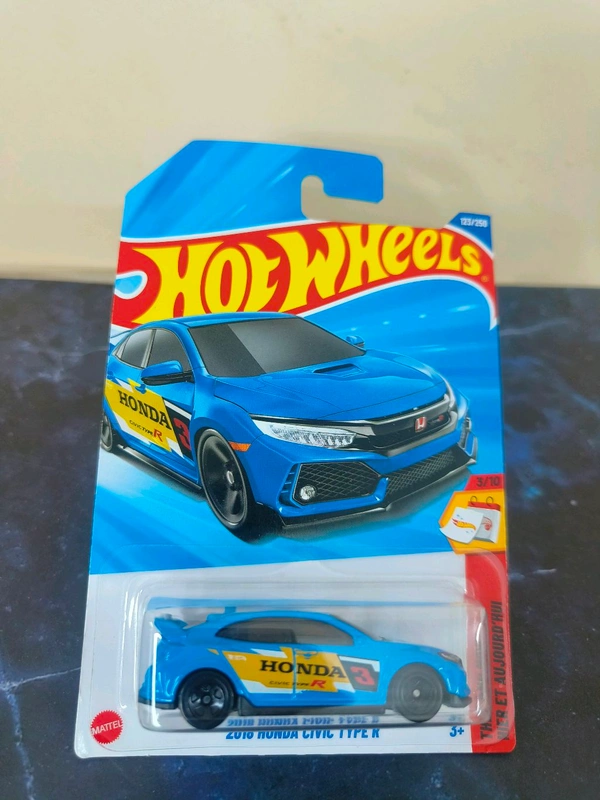 Hot Wheels 2018 HONDA CIVIC TYPE R | Then And Now | Blue | 3/10 | 123/250