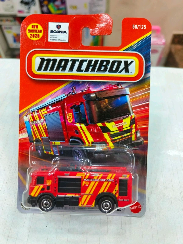 MATCHBOX | SCANIA XT FIRE TRUCK / CAMION DE POMPIERS | SCANIA | 58/125