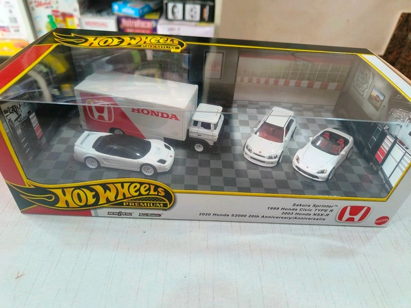 HOTWHEELS Hot wheels Premium 2025 | SAKURA SPRINTER | 1999 HONDA CIVIC TYPE R  | 2003 HONDA NSX-R | 2020 HONDA S2000 20th ANNIVERSARY