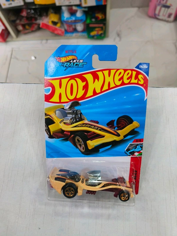 HOT WHEELS Hotwheels | MADFAST | Yellow/Maroon | Track Aces | IMPORTED | H CASE