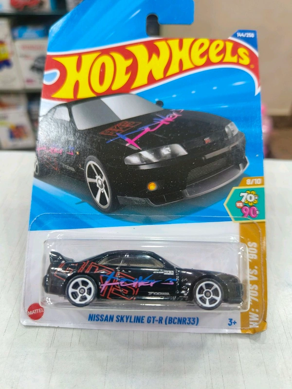 HOT WHEELS Hotwheels | NISSAN SKYLINE GT-R (BCNR33) | HW ‘70s Vs. ‘90s | BLACK | IMPORTED | H CASE | 144/250