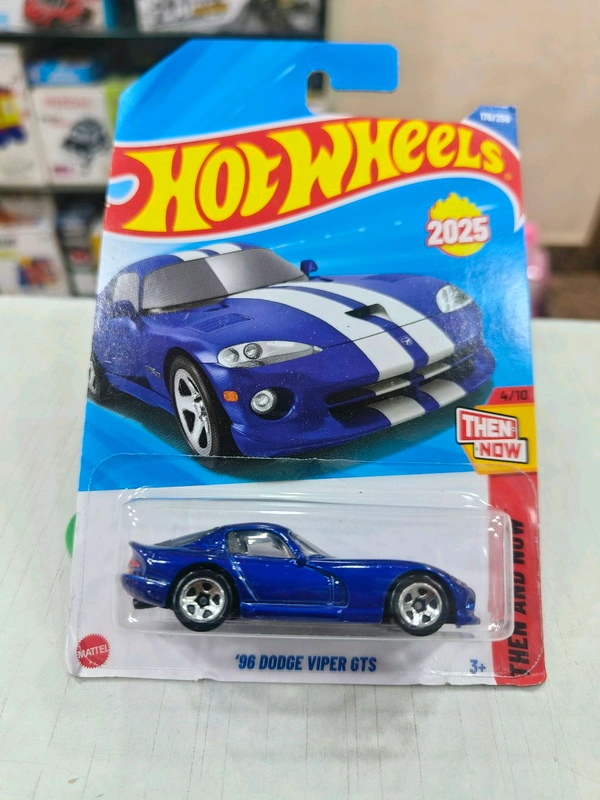 HOT WHEELS Hotwheels | ‘96 DODGE VIPER GTS | Then and Now | BLUE | IMPORTED | H CASE | 176/250