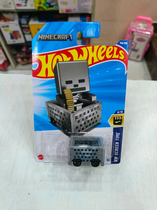 HOT WHEELS Hotwheels | MINECART  | HW Screen Time | Silver | IMPORTED | H CASE | 146/250