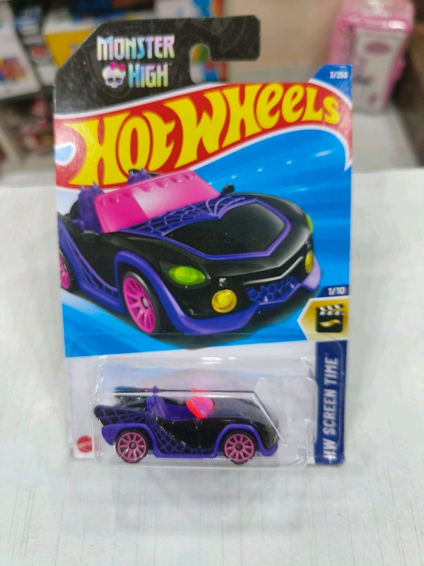 HOT WHEELS Hotwheels | MONSTER HIGH GHOUL MOBILE | HW Screen Time | Black/Purple  | IMPORTED | H CASE | 3/250