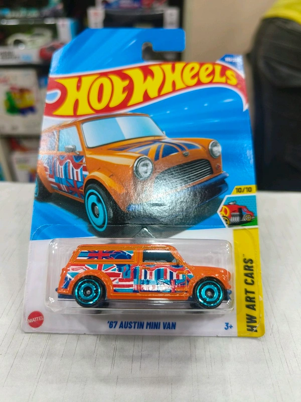 HOT WHEELS Hotwheels | ‘87 AUSTIN MINI VAN | HW Art Cars | ORANGE | IMPORTED | H CASE | 169/250