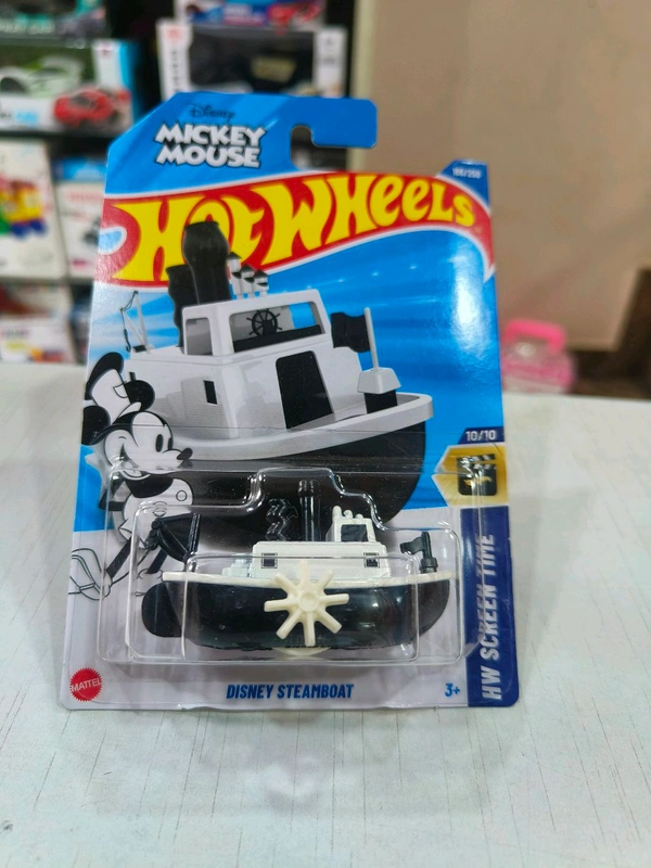 HOT WHEELS Hotwheels | DISNEY STEAMBOAT | HW Screen Time | White/Black | IMPORTED | H CASE | 166/250