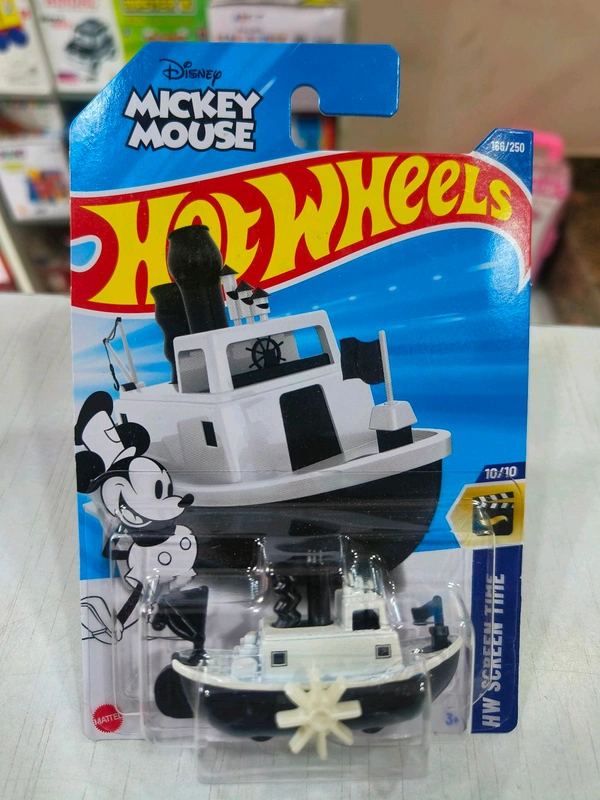 HOT WHEELS Hotwheels | DISNEY STEAMBOAT | HW Screen Time | White/Black | IMPORTED | H CASE | 166/250