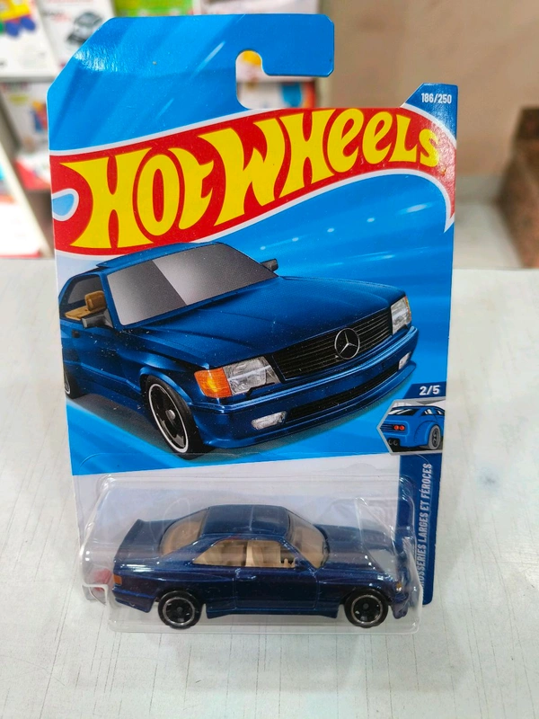 Hot Wheels 89 MERCEDES-BENZ 560 SEC AMG | Wild Widebody | Metalflake Dark Blue |186/250