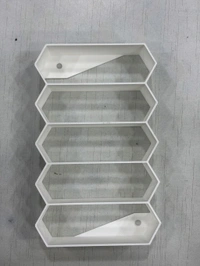 Hot Wheels Display Stand Hexagon — Perfect for Showcasing Your 1:64 Die Cast Scale Model Collection (White) - White