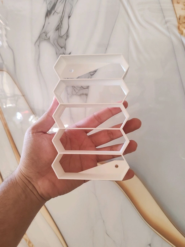 Hot Wheels Display Stand Hexagon — Perfect for Showcasing Your 1:64 Die Cast Scale Model Collection (White) - White