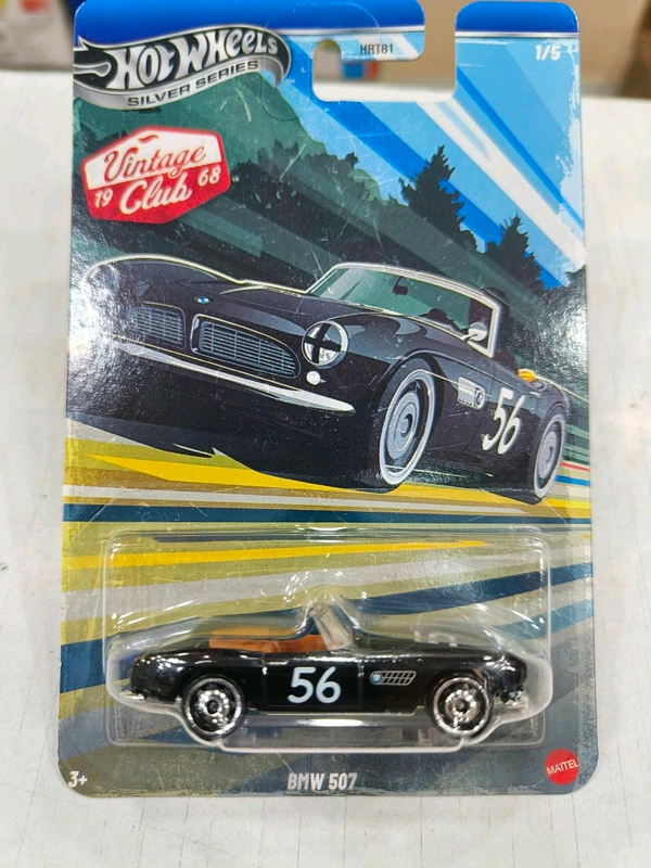 HOTWHEELS Hot Wheels SILVER SERIES | VINTAGE CLUB 1968 | SET OF 5 CARS | BMW 507 | CUSTOM '70 HONDA N600 | ALFA ROMEO GTV6 30 | PORSCHE 365 OUTLAW | '65 FORD GALAXIE | HRT81