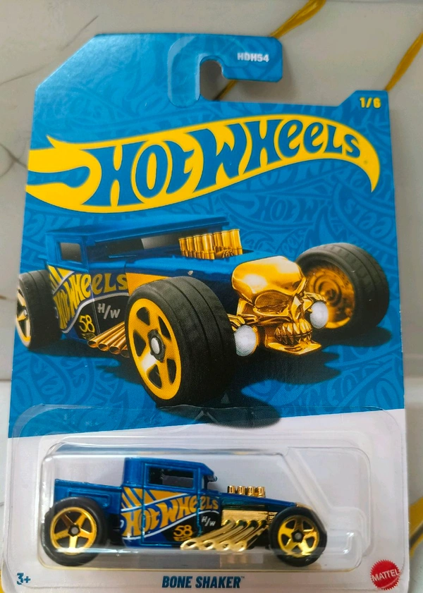 HOTWHEELS 58th Anniversary series | SET OF 5 CARS | Bone Shaker | '92 Honda Civic EG | '87 Dodge D100 | '70 Chevy Camaro RS | Subaru Brat | HDH54
