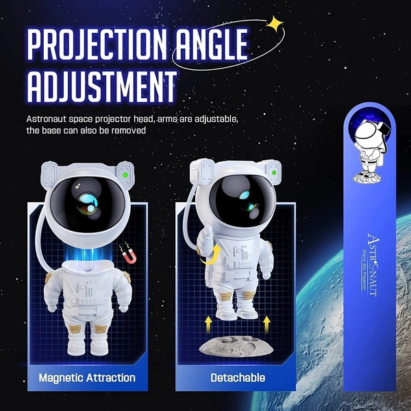 Astronaut Galaxy Projector with Remote Control - 360° Adjustable Timer Kids Astronaut Nebula Night Light, for Gifts,Babys & Adults