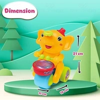 3-in-1 Elephant Toy Fun: Levitation Ball, Drum, & Bump & Go - Stimulates Baby's Senses