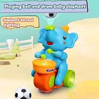 3-in-1 Elephant Toy Fun: Levitation Ball, Drum, & Bump & Go - Stimulates Baby's Senses