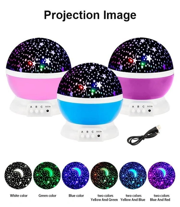 Master Rotating 360 Degree Moon Night Light Lamp  (Multi Color,Pack of 1)