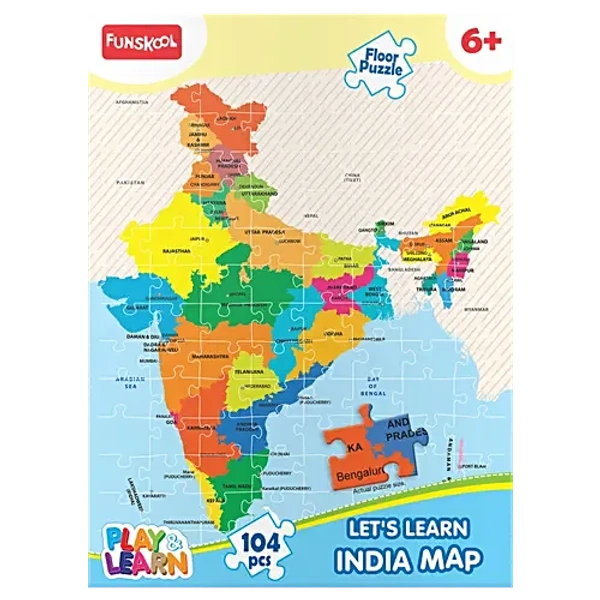 INDIA MAP JIGSAW PUZZLE 104 PC