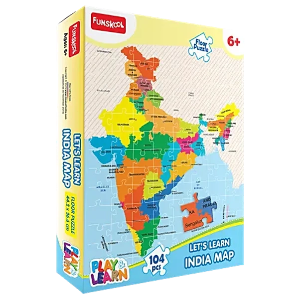 INDIA MAP JIGSAW PUZZLE 104 PC