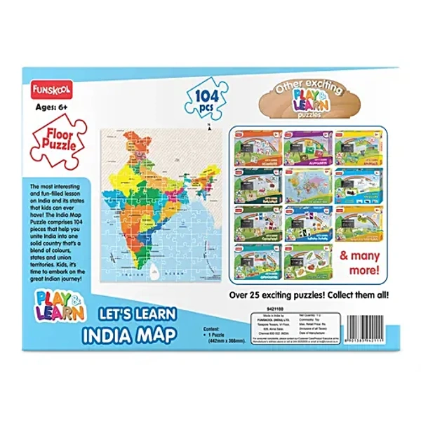 INDIA MAP JIGSAW PUZZLE 104 PC