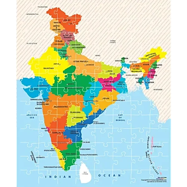 INDIA MAP JIGSAW PUZZLE 104 PC