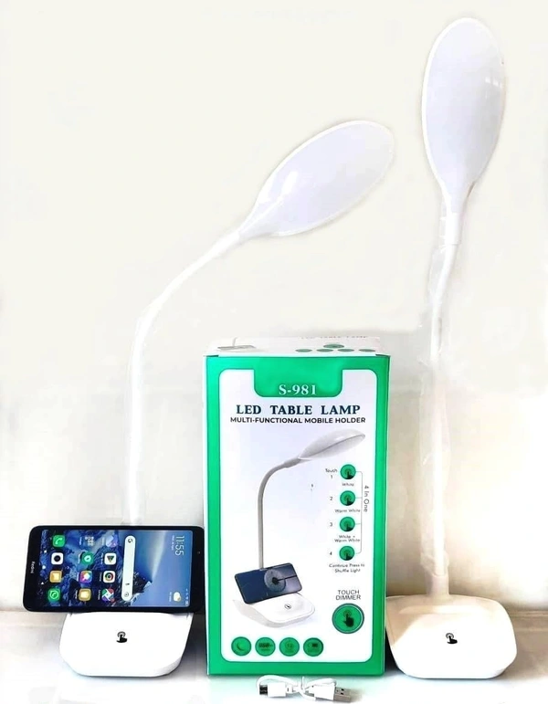 led Desk Lamp with Mobile Stand for Home/Office in 3 Color Modes Touch Control On/Off