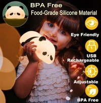 moody panda Silicone lamp Cute Rechargeable Sleeping Panda
