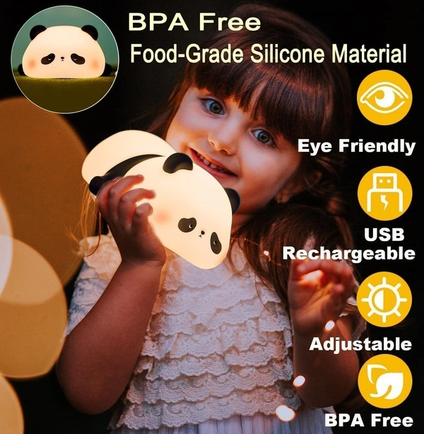 moody panda Silicone lamp Cute Rechargeable Sleeping Panda