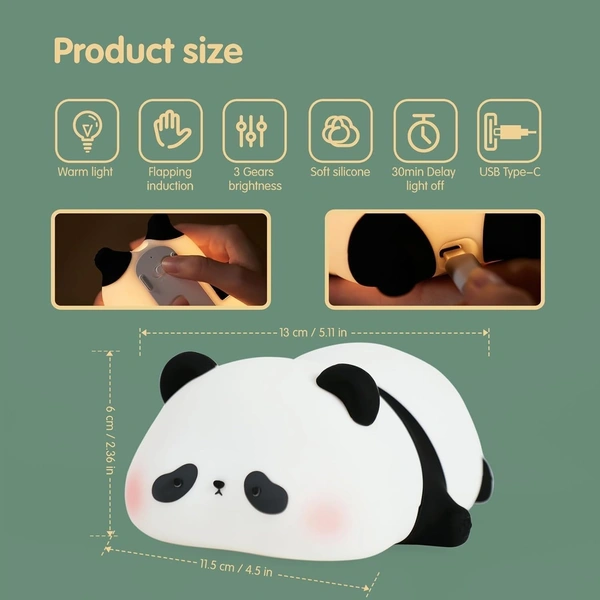moody panda Silicone lamp Cute Rechargeable Sleeping Panda