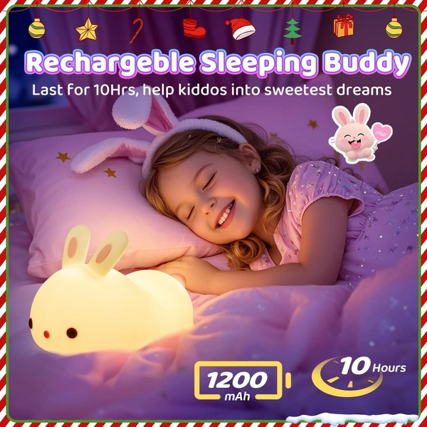 Cute Rabbit Silicone Lamp Rechargeable