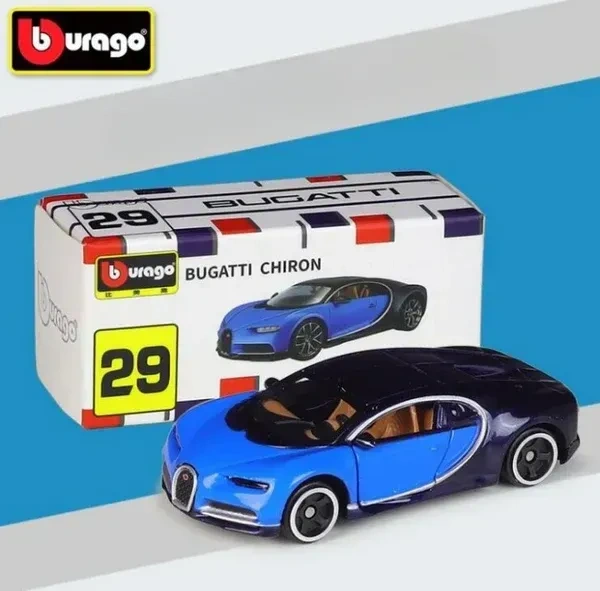 Burago | BUGATTI CHIRON | BLUE/BLACK| Scale 1:64