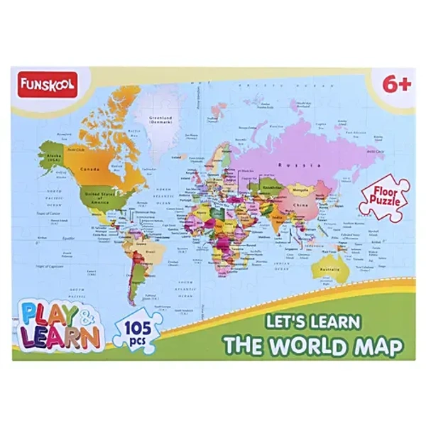 THE WORLD MAP JIGSAW PUZZLE 105 PC