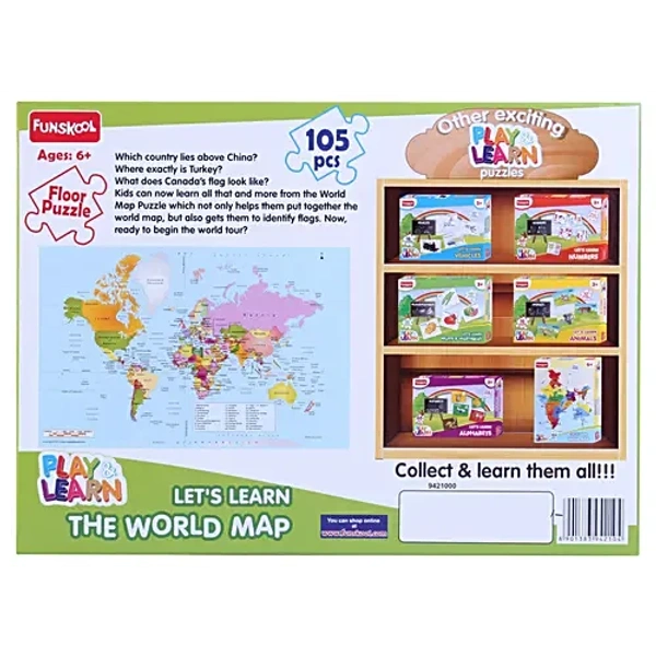 THE WORLD MAP JIGSAW PUZZLE 105 PC