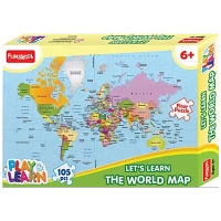 THE WORLD MAP JIGSAW PUZZLE 105 PC